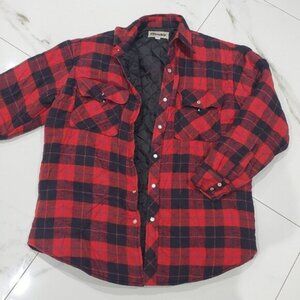 MARK'S Thick Cozy Red Quilted Shirt Jacket